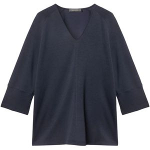 Elena Mirò, Dames, Tops, Blauw, Maat: S