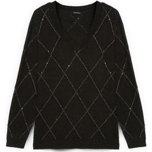 Fiorella Rubino, Dames, Truien, Zwart, Maat: XS Wol,