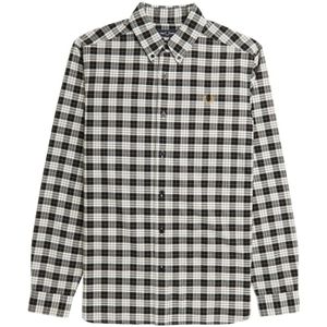 Fred Perry, Heren, Overhemden, Zwart, Maat: S Katoen,