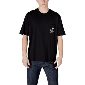 Armani Exchange, Heren, Tops, Zwart, Maat: XS Katoen,