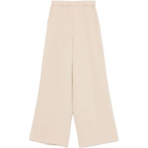 Max Mara, Dames, Broeken, Beige, Maat: M Poliester,