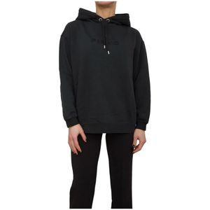 Pinko, Dames, Sweatshirts & Hoodies, Zwart, Maat: L Katoen,