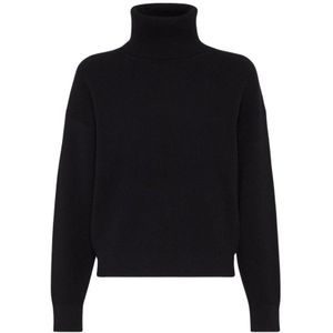 Brunello Cucinelli, Dames, Truien, Zwart, Maat: M Zijde,