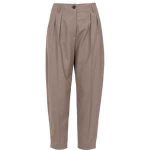 Erika Cavallini, Dames, Broeken, Grijs, Maat: M Wol,