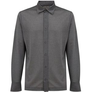 Canali, Heren, Overhemden, Grijs, Maat: L Katoen,