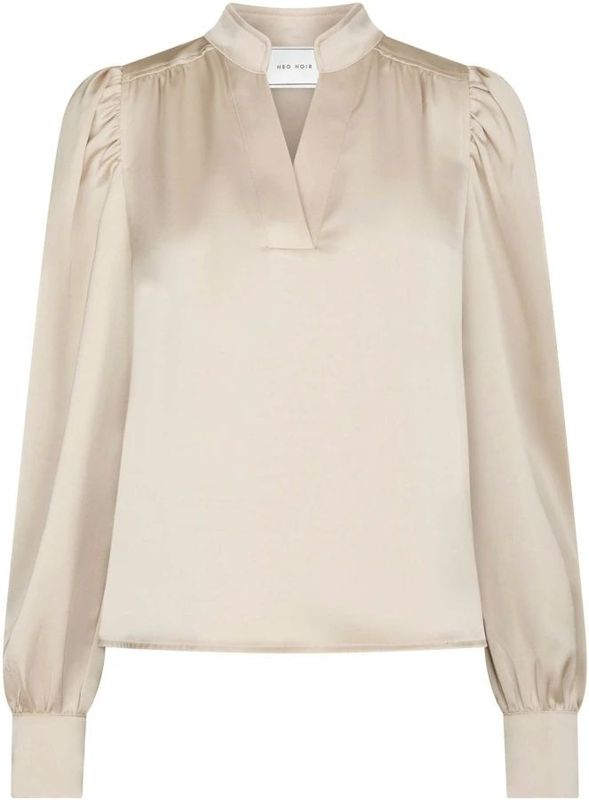 Neo Noir - Rosslyn Heavy Sateen Blouse - Beige - Dames - Polyester