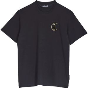 Just Cavalli, Heren, Tops, Zwart, Maat: S Katoen,