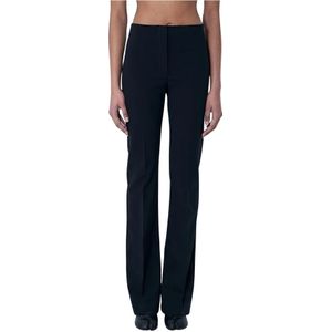 Sportmax, Dames, Broeken, Zwart, Maat: S Viscose,