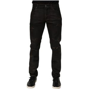 Dolce & Gabbana, Heren, Jeans, Zwart, Maat: M Denim,