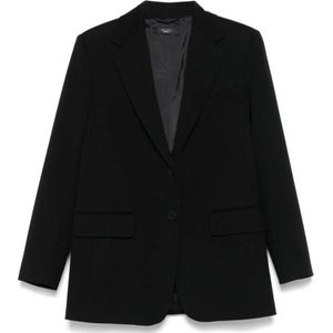 Weekend Max Mara, Dames, Jassen, Zwart, Maat: XL Katoen,