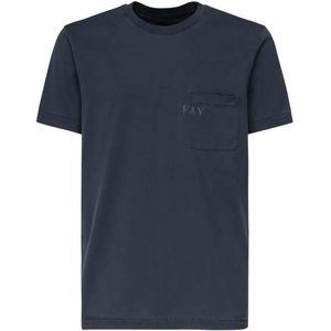 Fay, Heren, Tops, Blauw, Maat: 2XL Katoen,