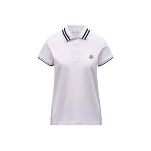 Moncler Polo Hemden , White , Dames , Maat: XL
