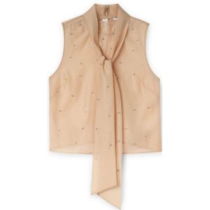 Motivi, Dames, Tops, Beige, Maat: 2XS Poliester,