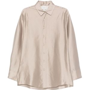 Alysi, Dames, Blouses & Shirts, Beige, Maat: S