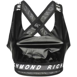 John Richmond, Dames, Tops, Zwart, Maat: XS Poliester,