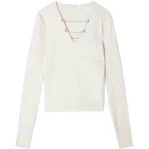 Patrizia Pepe, Dames, Truien, Wit, Maat: XS Wol,