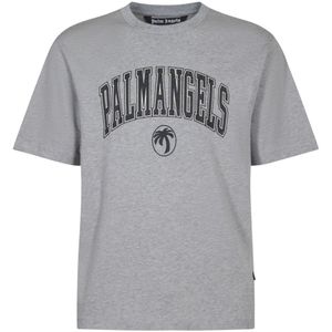 Palm Angels, Heren, Tops, Grijs, Maat: M Katoen,