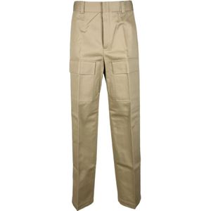 Gucci, Heren, Broeken, Beige, Maat: M Katoen,