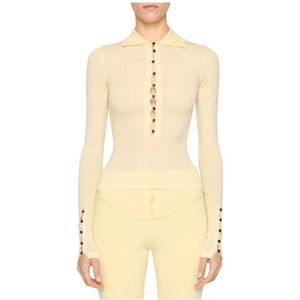 Jacquemus, Dames, Tops, Geel, Maat: XS Wol,