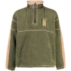 Pleasures, Heren, Sweatshirts & Hoodies, Groen, Maat: M Fleece,