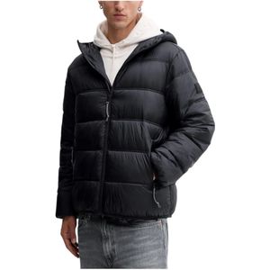 Tommy Jeans - TJM Hooded Logo Puff Dm 0Dm 22044 - Pufferjas - Zwart