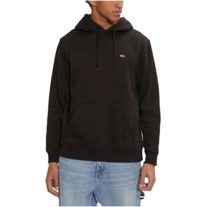 Tommy Jeans, Heren, Sweatshirts & Hoodies, Zwart, Maat: M Katoen,