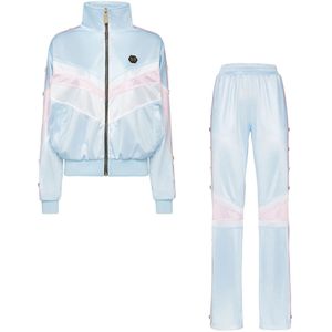 Philipp Plein, Dames, Jumpsuits & Playsuits, Blauw, Maat: XS Katoen,