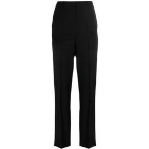 Emporio Armani, Dames, Broeken, Zwart, Maat: S Katoen,
