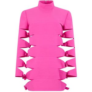 Valentino Garavani, Dames, Jurken, Roze, Maat: S Zijde,