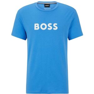 Hugo, Heren, Tops, Blauw, Maat: L Katoen,