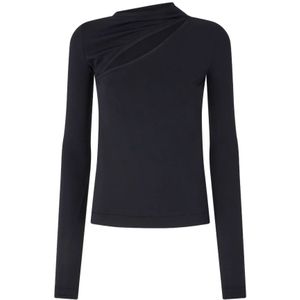 Pinko, Dames, Tops, Zwart, Maat: L Polyamide,