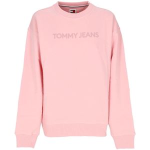 Tommy Hilfiger, Dames, Sweatshirts & Hoodies, Roze, Maat: XS Katoen,