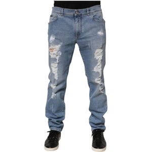Dolce & Gabbana, Heren, Jeans, Blauw, Maat: 2XL Denim,