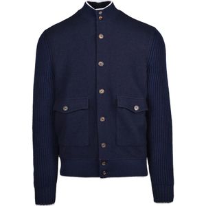 Eleventy, Heren, Truien, Blauw, Maat: L Wol,