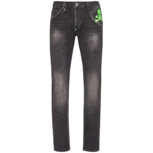 Philipp Plein, Heren, Jeans, Zwart, Maat: W29 Denim,