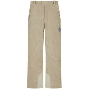 Emporio Armani Ea7, Heren, Broeken, Beige, Maat: L Velours,