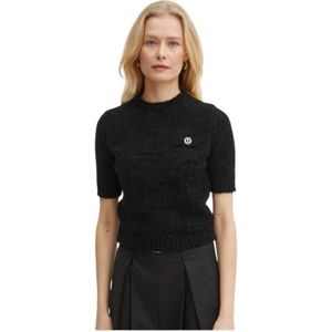 Twinset, Dames, Truien, Zwart, Maat: S Katoen,