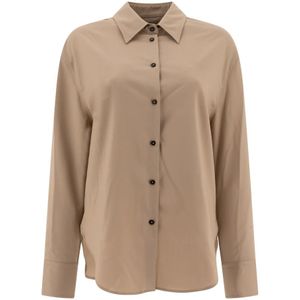 Loulou Studio, Dames, Blouses & Shirts, Beige, Maat: S