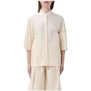 Colmar, Dames, Blouses & Shirts, Beige, Maat: M Katoen,