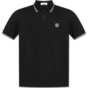 Stone Island, Heren, Tops, Zwart, Maat: M Katoen,