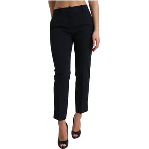 Dolce & Gabbana, Dames, Broeken, Blauw, Maat: S Wol,