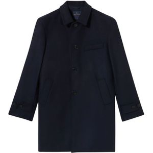 Brooks Brothers, Heren, Mantels, Blauw, Maat: S Wol,