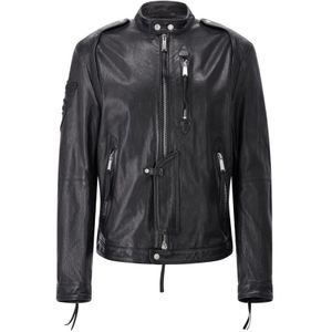 Dsquared2 - Ducati x D2 - Leren Jas - Zwart