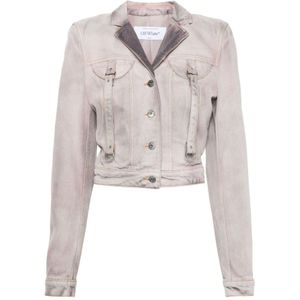 Off White, Dames, Jassen, Grijs, Maat: M Katoen,