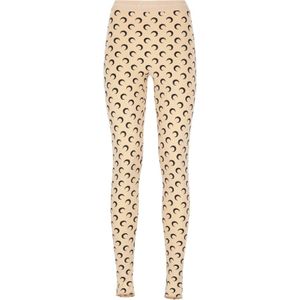 Marine Serre, Dames, Broeken, Beige, Maat: S Polyamide,