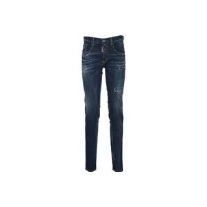 Dsquared2 24/7 Skinny Jeans - Blauw , Blue , Dames , Maat: S
