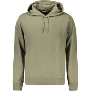 Napapijri, Heren, Sweatshirts & Hoodies, Groen, Maat: 2XL Katoen,