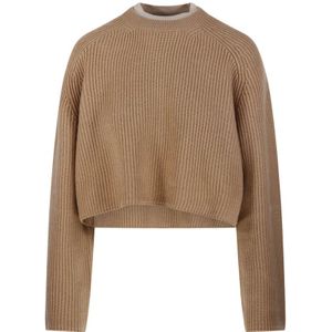 Max Mara, Dames, Truien, Bruin, Maat: S Wol,