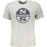 T-shirt - Grijs - Katoen - Korte Mouwen - Crew Neck