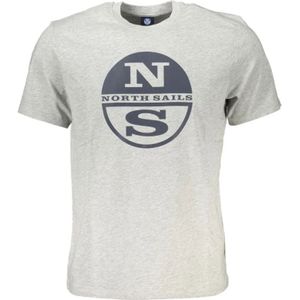 T-shirt - Grijs - Katoen - Korte Mouwen - Crew Neck